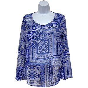Women's Small Light Weight Pullover Top Long Sleeve Multi-Color Design-Moa-Moa